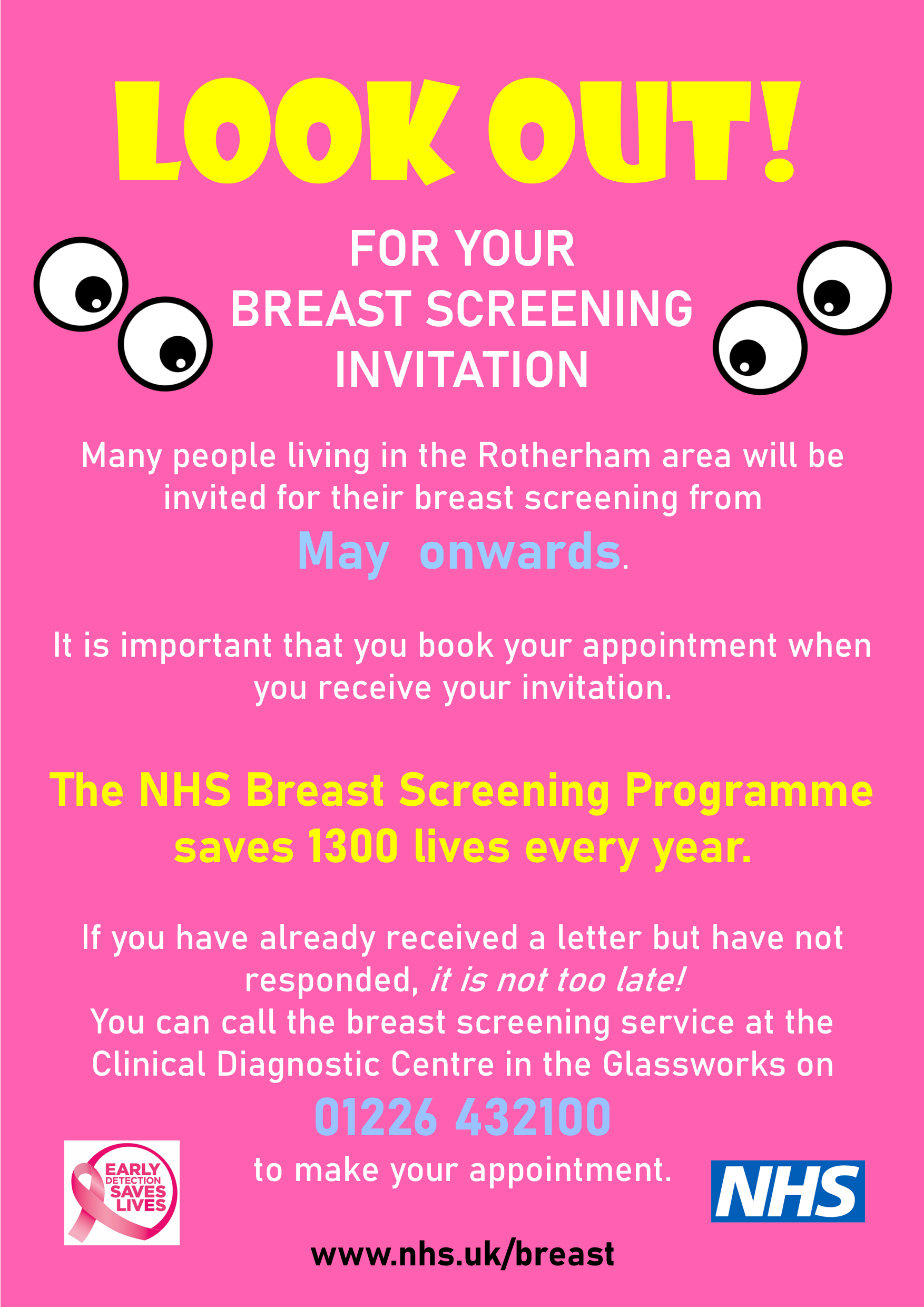 Look out for your breast screening invitation. Full text below