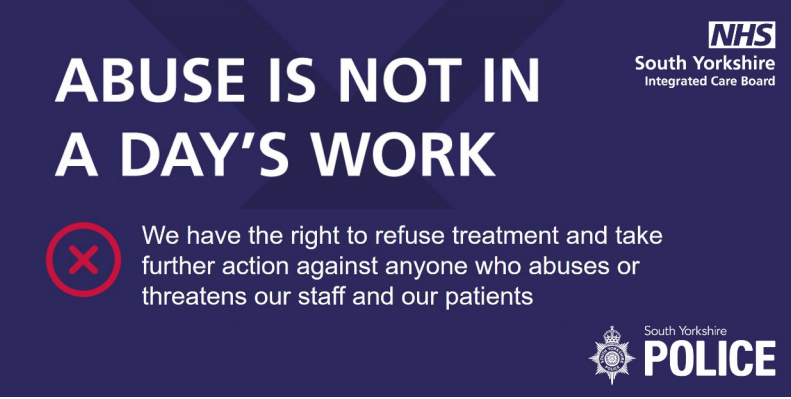 Abuse is not in a day's work. Text from image below